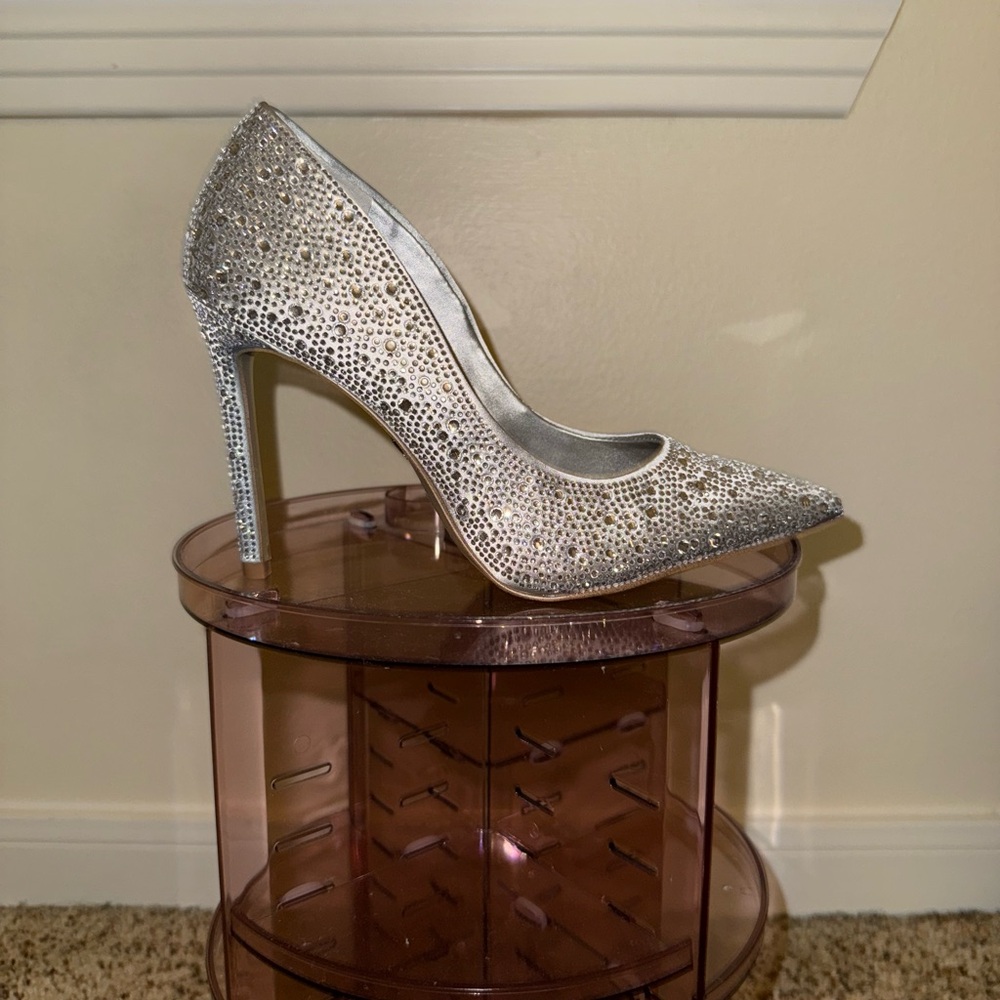 Aldo Glittering Silver Heels
